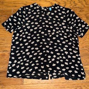 Floral silk top